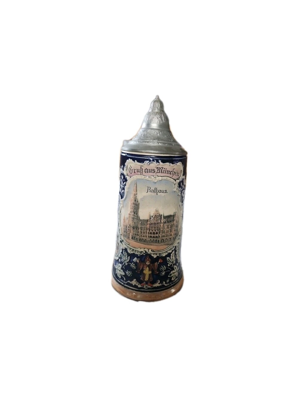 Vintage German Beer Stein With Music Box Plays Lily Marlean